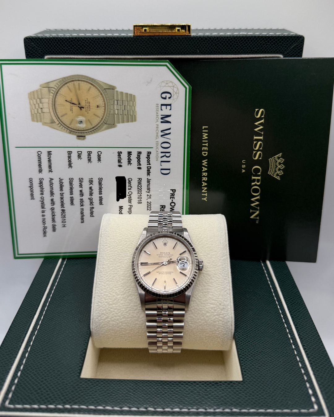 1990 Rolex Datejust - Silver Dial