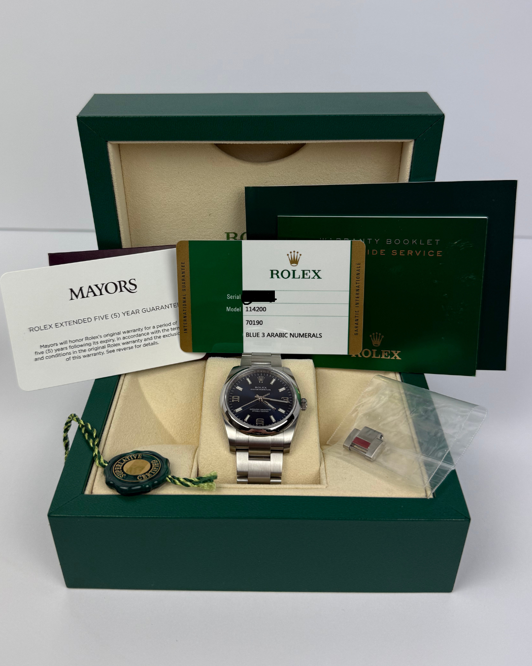 2017 Rolex Airking Oyster Perpetual - Blue Dial
