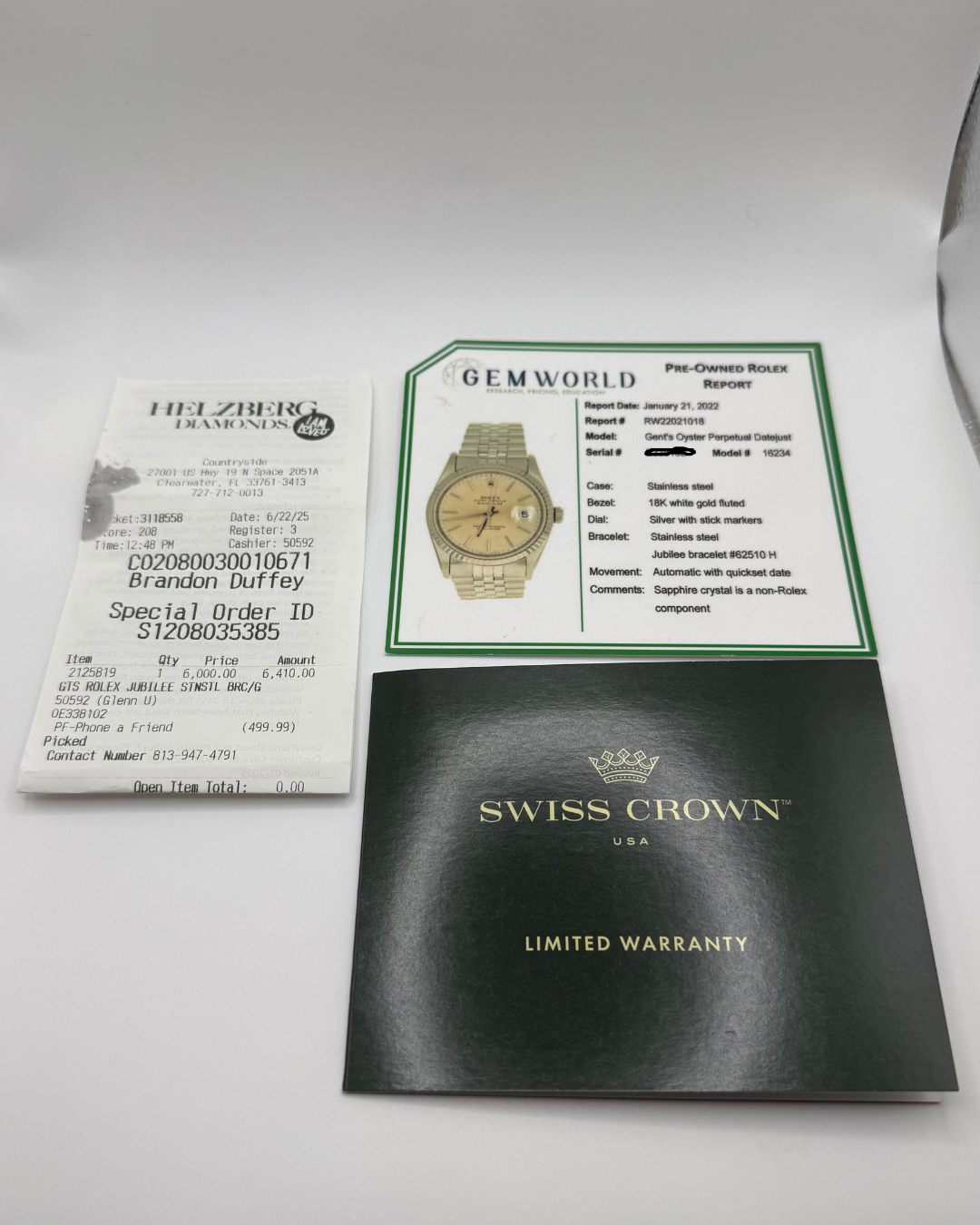 1990 Rolex Datejust - Silver Dial